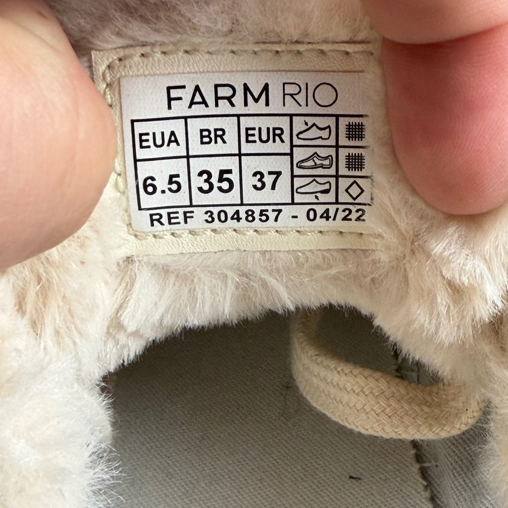 Farm Rio Womens Sneakers Tapestry Faux Fur Platform Multi 6.5 - Picture 7 of 8